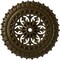 Ekena Millwork Sellek Ceiling Medallion (Fits Canopies up to 1 1/8"), 18 1/2"OD x 7/8"ID x 1 1/2"P, Brass CM18SKBRS - alternate 1